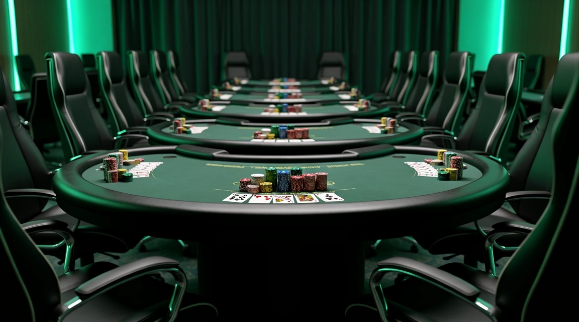 Professional poker setting